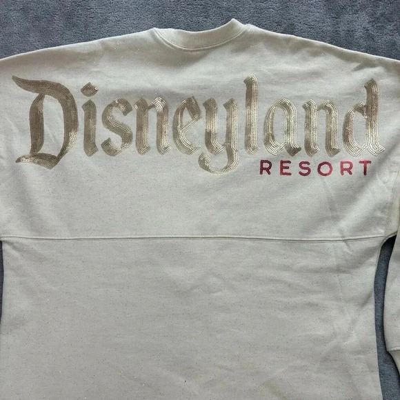 Disney Sweatshirt Adult Small Santa Mickey Mouse Sequin Christmas Spirit Jersey - Picture 10 of 11